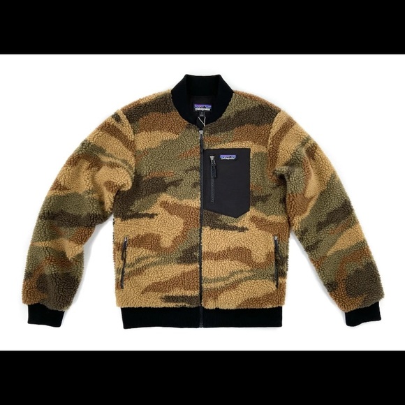 NWOT PATAGONIA Classic Retro X Fleece Jacket Camouflage Camo Deep Pile Sherpa S - Picture 2 of 9